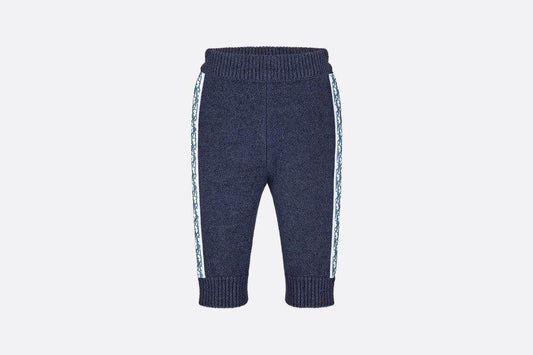 Track Pants • Navy Blue Wool, Silk and Cashmere Tricot Knit