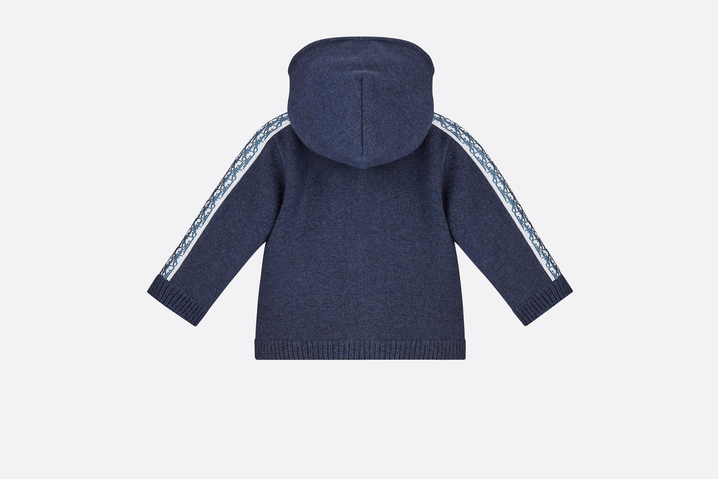 Zipped Hooded Sweatshirt • Navy Blue Wool, Silk and Cashmere Tricot Knit