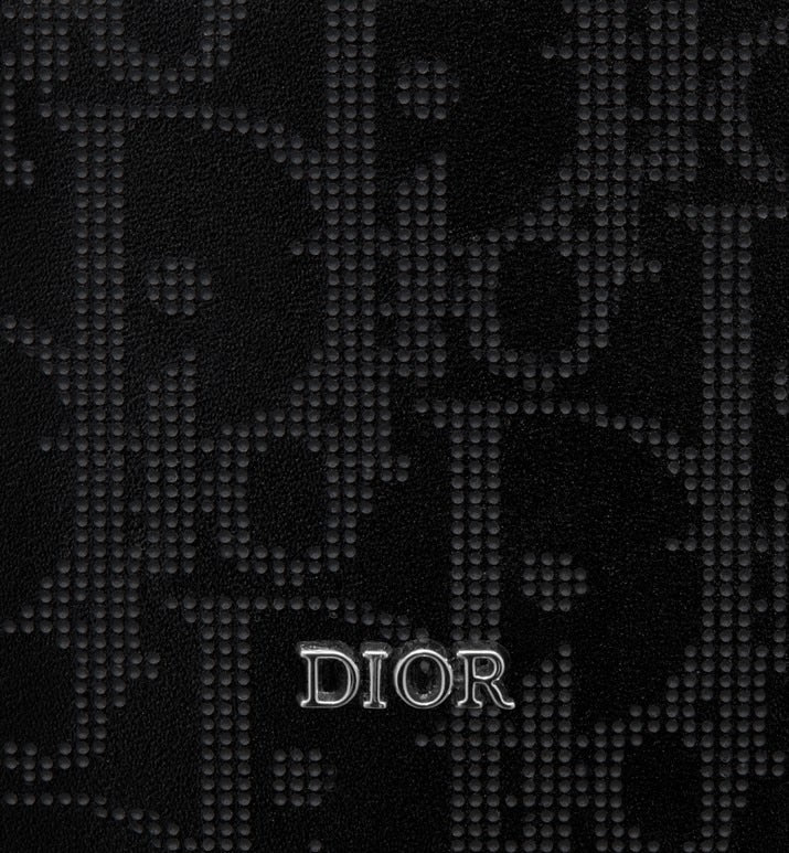 Compact Wallet • Black Dior Oblique Galaxy Leather