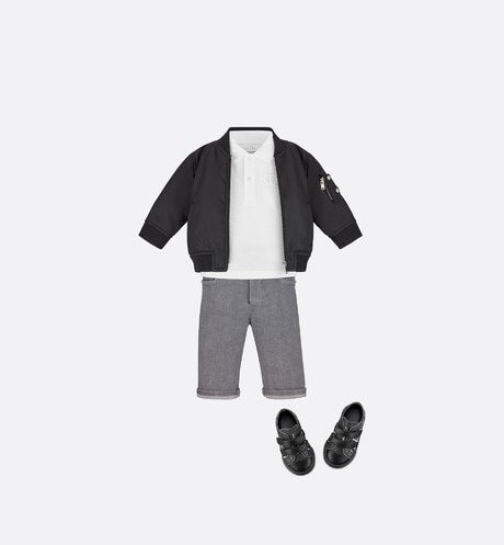 Baby 'CD Icon' Polo Shirt • White Cotton Piqué