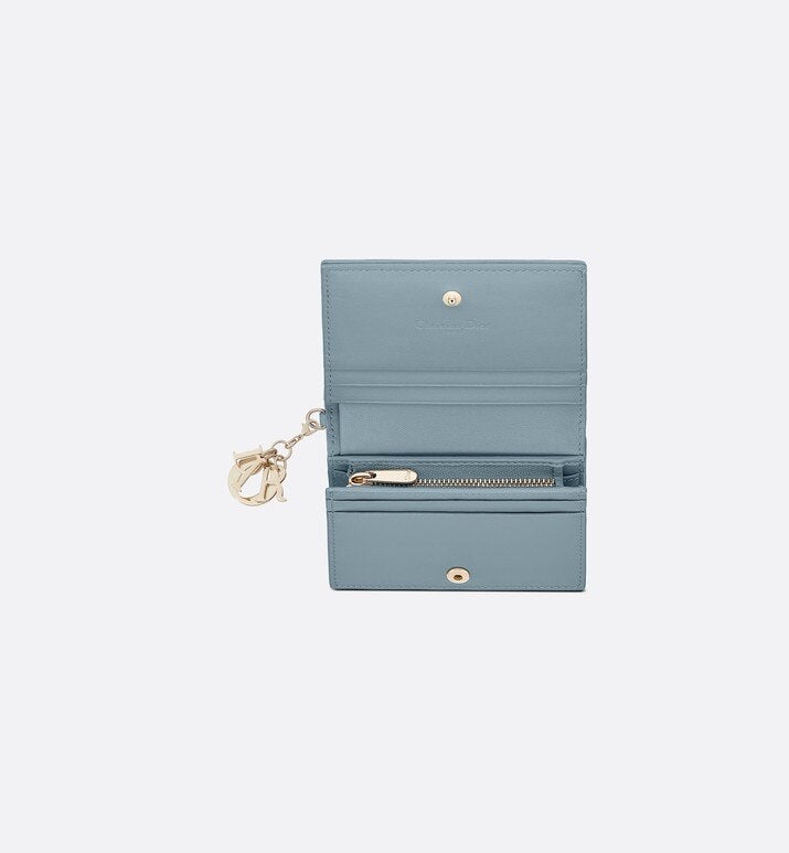 Mini Lady Dior Wallet • Cloud Blue Cannage Lambskin