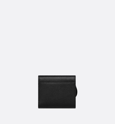 Saddle Lotus Wallet • Black Grained Calfskin