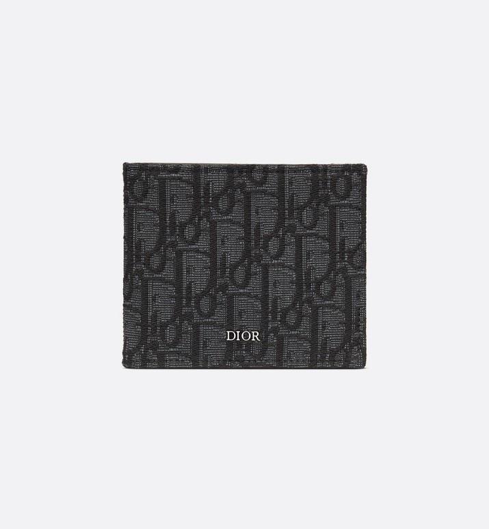 Wallet • Black Dior Oblique Jacquard