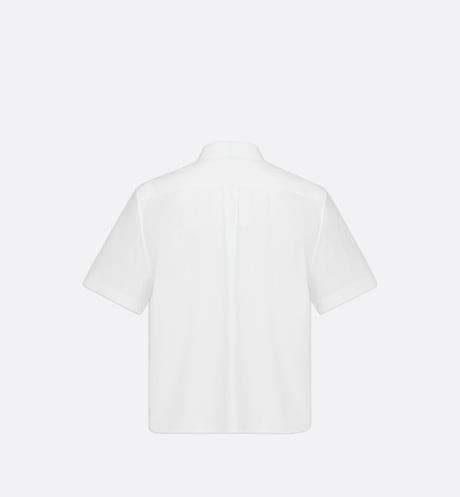 Short Buttoned Blouse • White Cotton Poplin