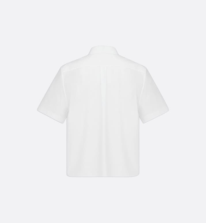 Short Buttoned Blouse • White Cotton Poplin