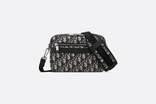 Safari Messenger Bag • Beige and Black Dior Oblique Jacquard