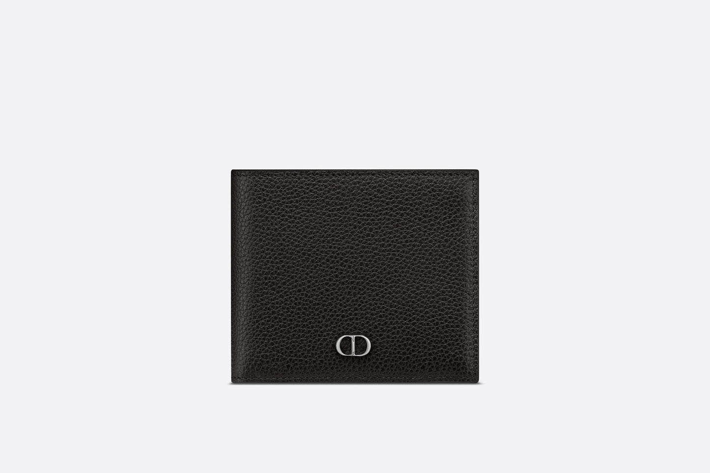 Wallet • Black Grained Calfskin with 'CD Icon' Signature