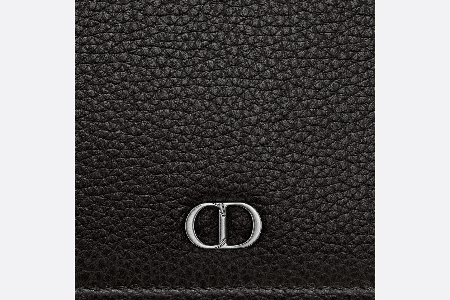 Wallet • Black Grained Calfskin with 'CD Icon' Signature
