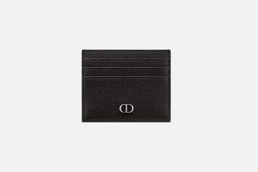 Card Holder • Black Grained Calfskin with 'CD Icon' Signature