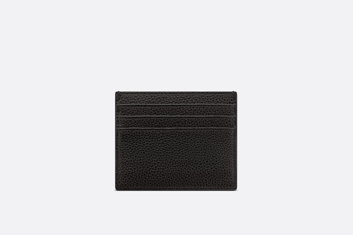 Card Holder • Black Grained Calfskin with 'CD Icon' Signature