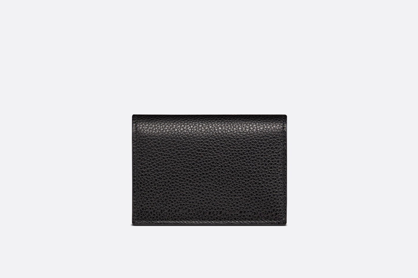 Business Card Holder • Black Grained Calfskin with 'CD Icon' Signature