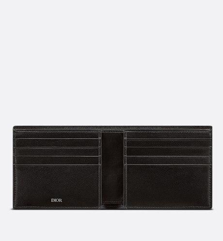 Wallet • Black Grained Calfskin with 'CD Icon' Signature