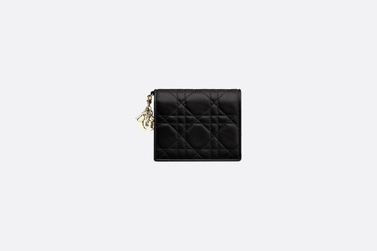 Mini Lady Dior Wallet • Black Cannage Lambskin