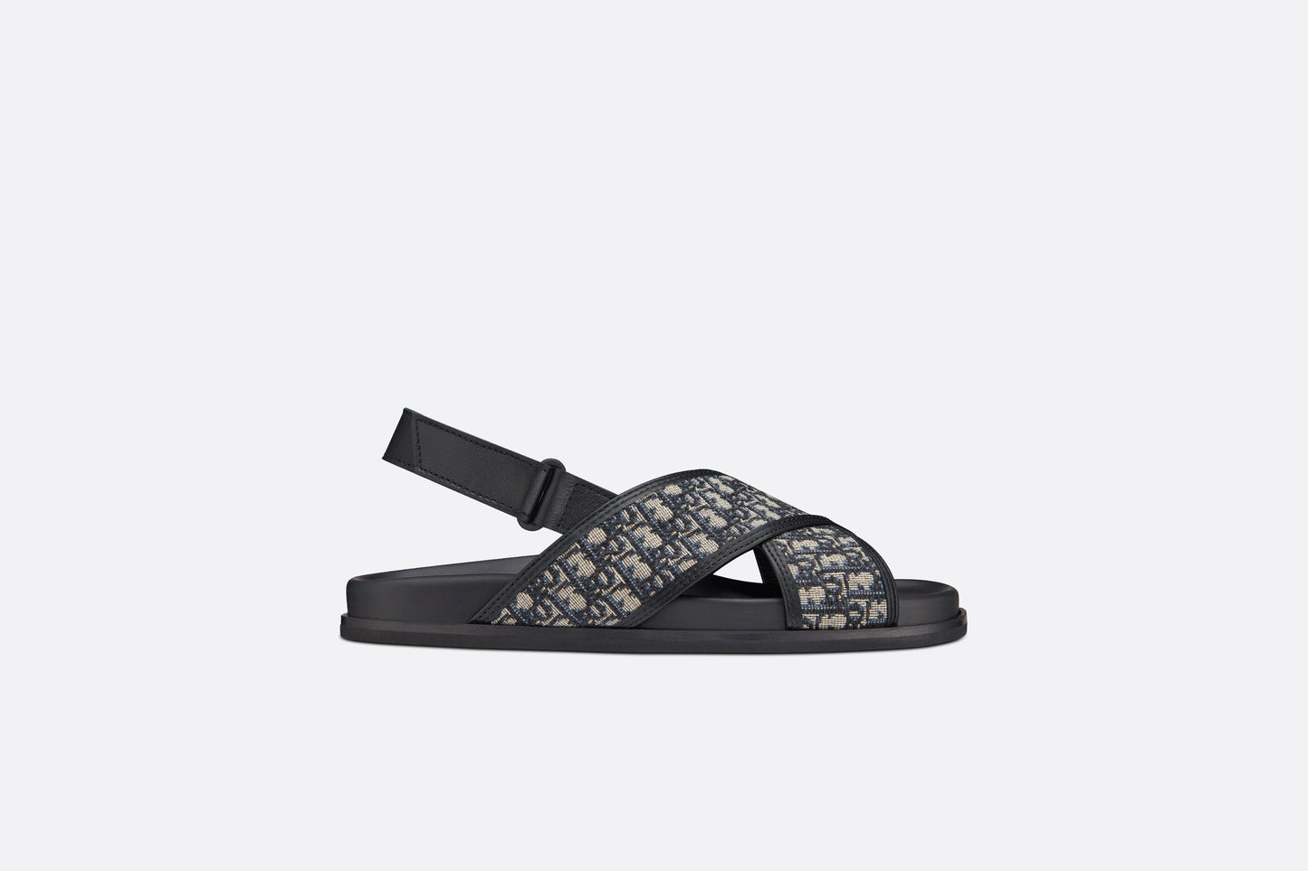 Sandal • Blue Calfskin and Dior Oblique Canvas
