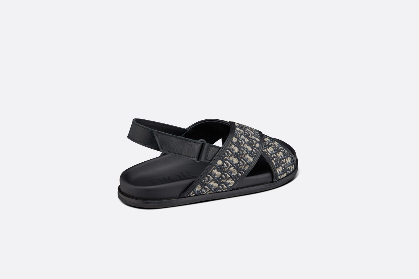 Sandal • Blue Calfskin and Dior Oblique Canvas