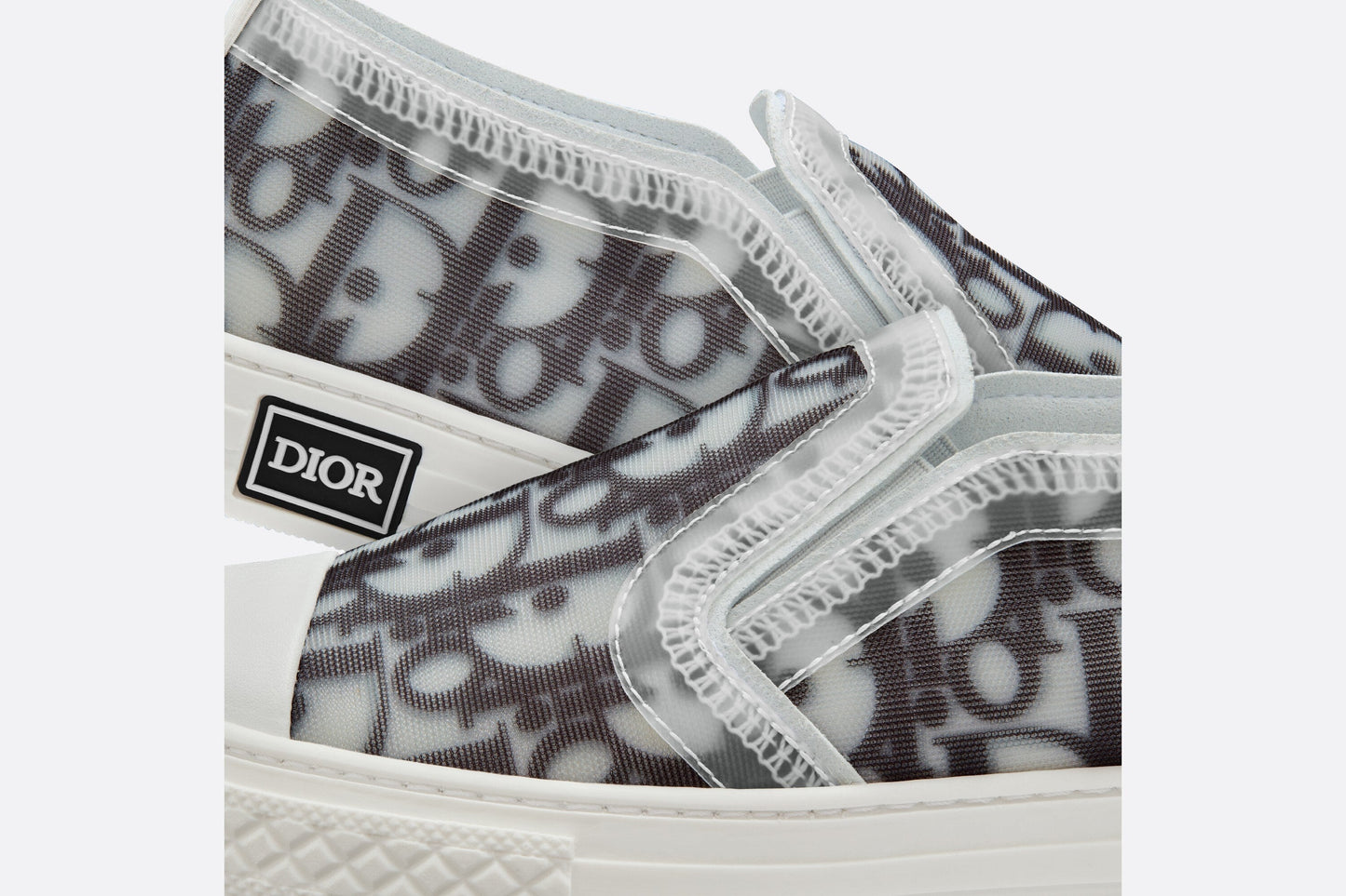 B23 Slip-On Sneaker • Black and White Dior Oblique Canvas