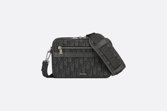 Safari Messenger Bag • Black Dior Oblique Jacquard