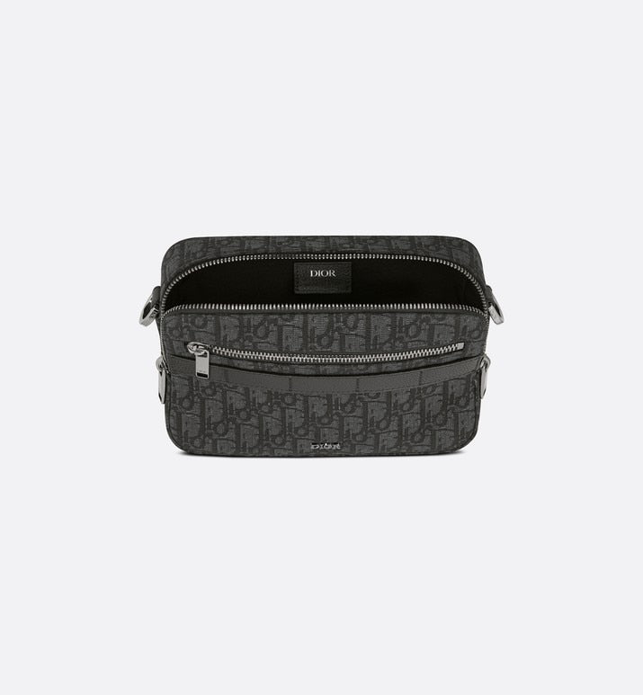 Safari Messenger Bag • Black Dior Oblique Jacquard