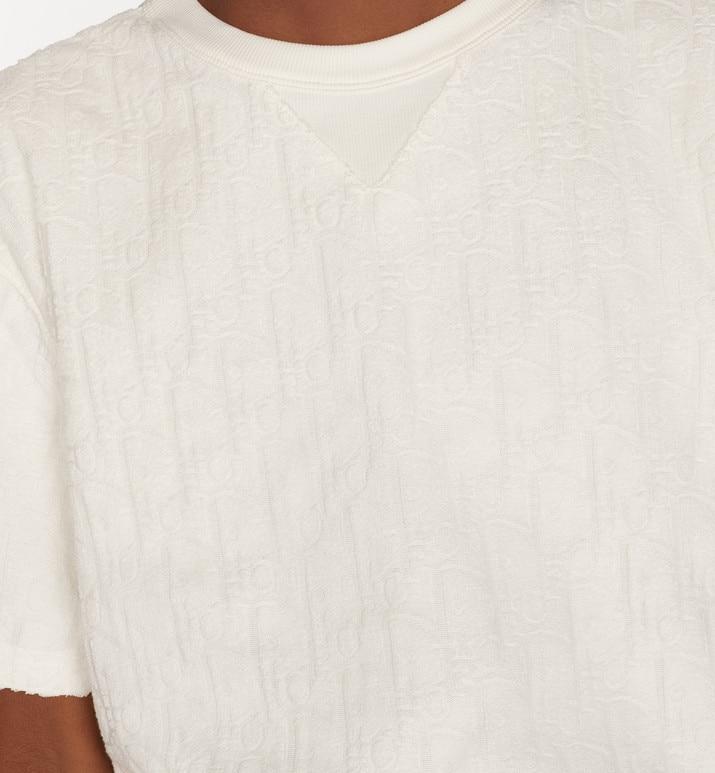 Oversized Dior Oblique T-Shirt • Off-White Terry Cotton Jacquard
