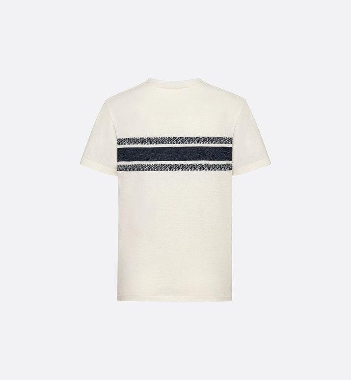 Dioriviera T-Shirt • White and Navy Blue Cotton Jersey