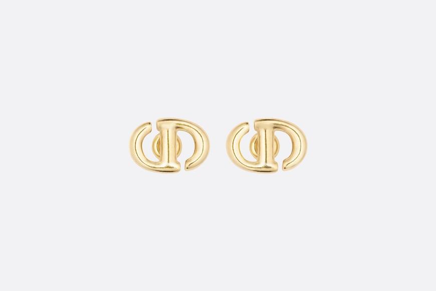 CD Navy Studs • Gold-Finish Metal