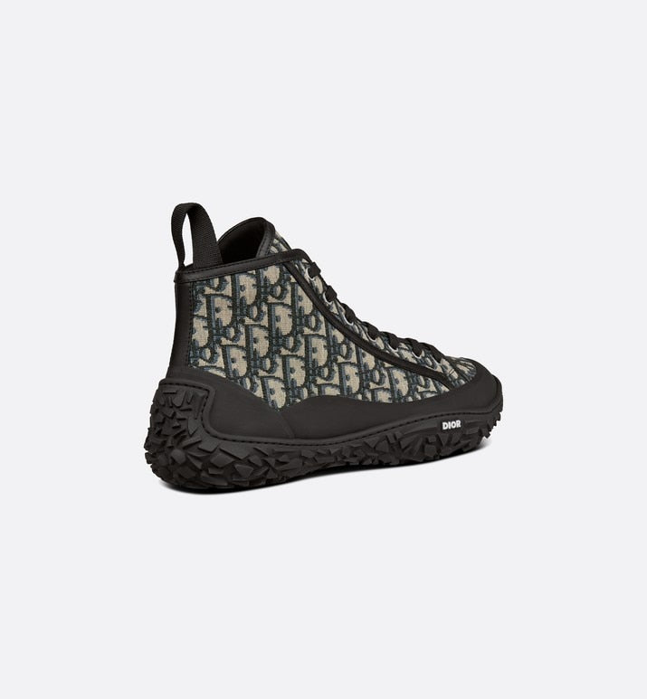 Diorizon Ankle Boot • Beige and Black Dior Oblique Jacquard and Black Rubber