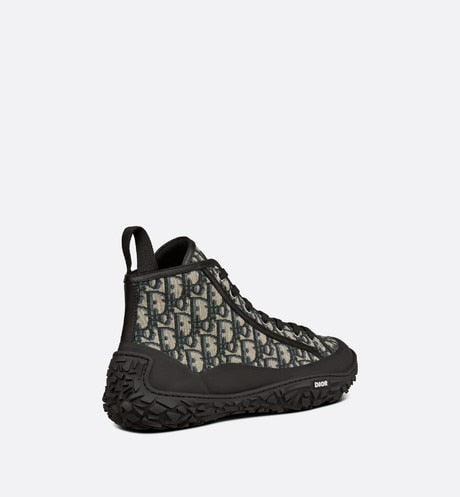 Diorizon Ankle Boot • Beige and Black Dior Oblique Jacquard and Black Rubber