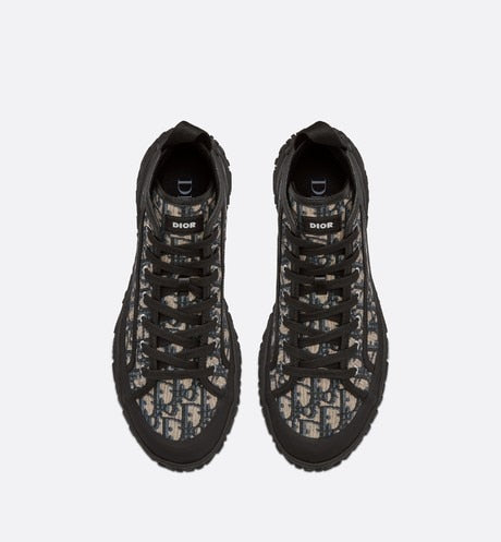 Diorizon Ankle Boot • Beige and Black Dior Oblique Jacquard and Black Rubber