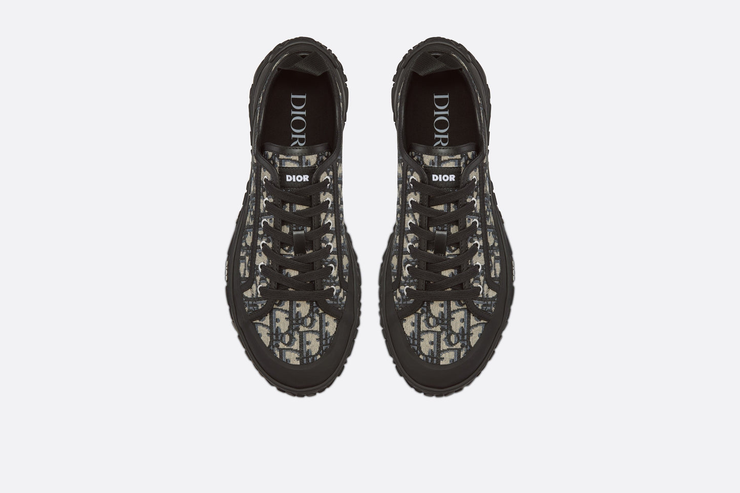 Diorizon Derby Shoe • Beige and Black Dior Oblique Jacquard and Black Rubber