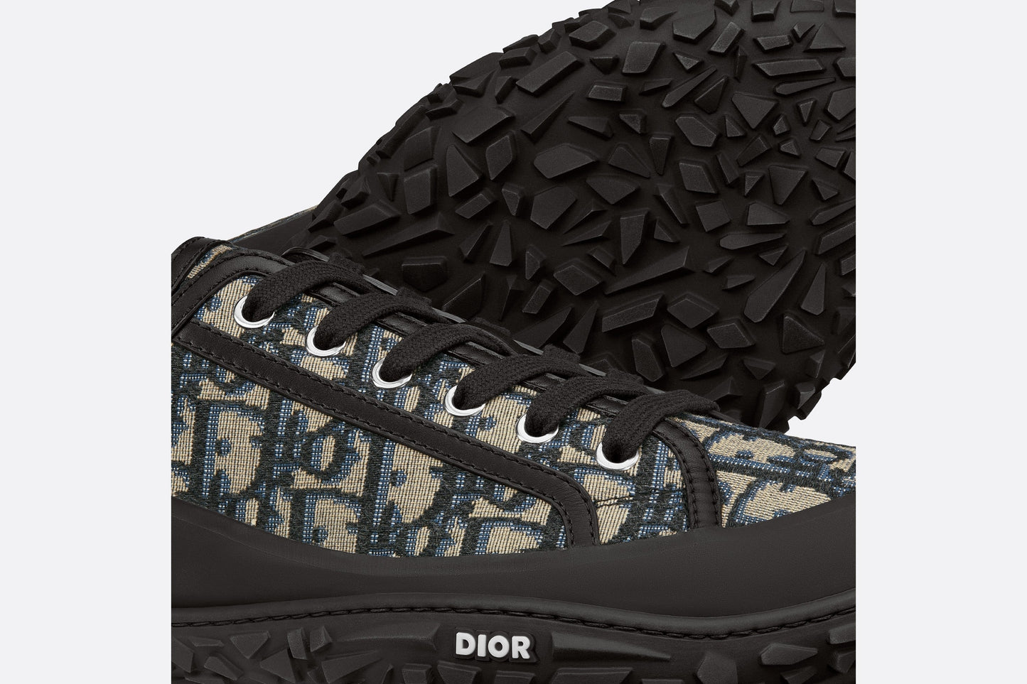 Diorizon Derby Shoe • Beige and Black Dior Oblique Jacquard and Black Rubber