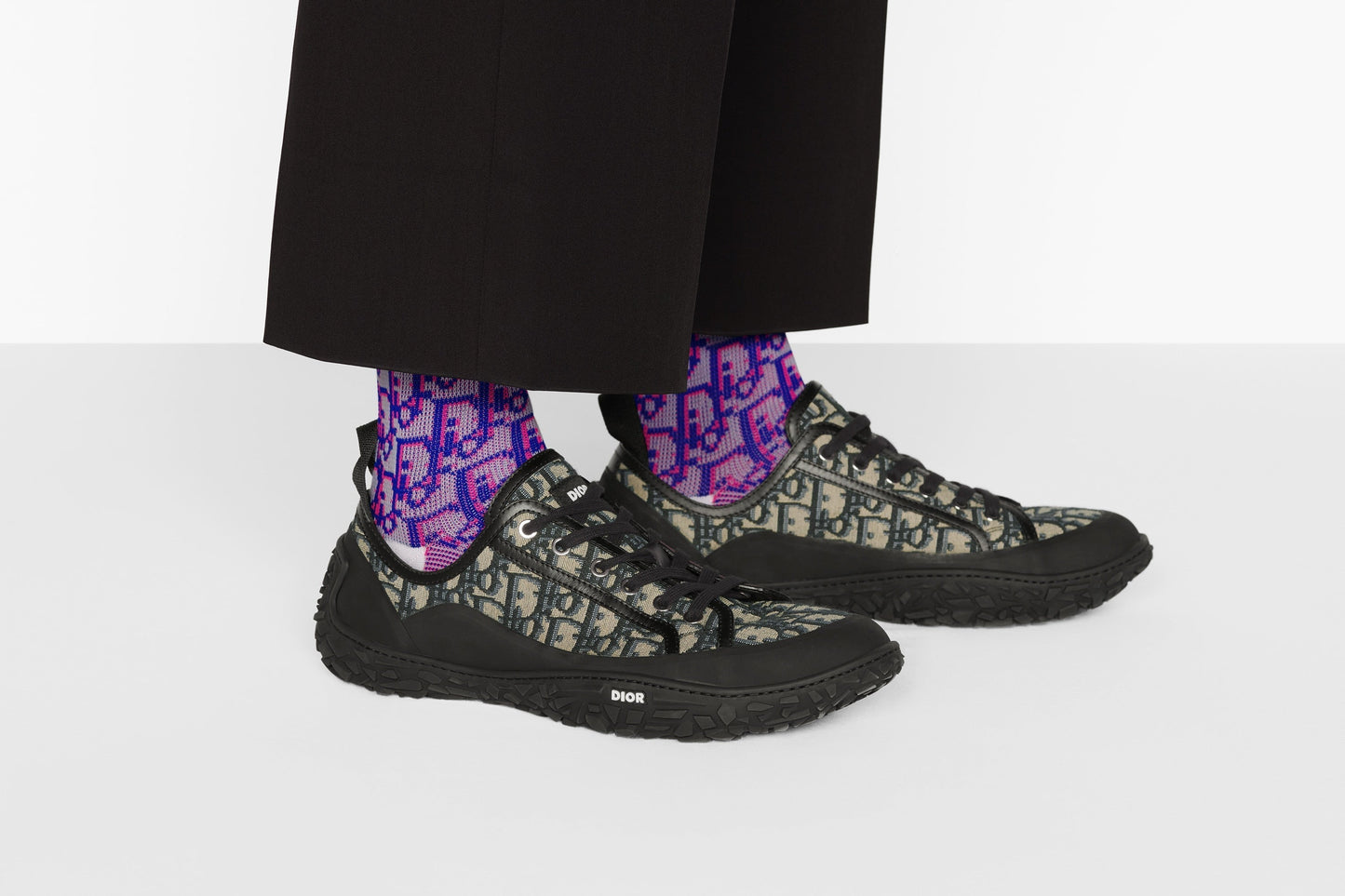 Diorizon Derby Shoe • Beige and Black Dior Oblique Jacquard and Black Rubber