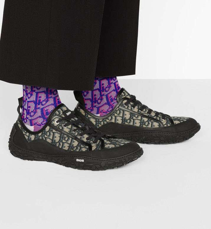 Diorizon Derby Shoe • Beige and Black Dior Oblique Jacquard and Black Rubber