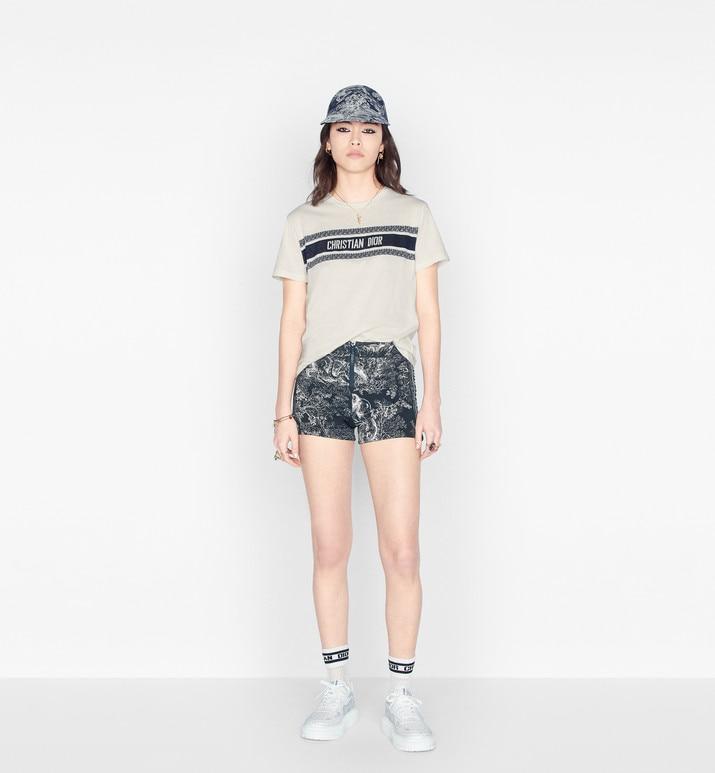 Dioriviera T-Shirt • White and Navy Blue Cotton Jersey