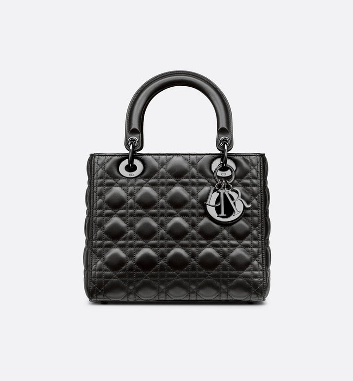 Medium Lady Dior Bag • Black Cannage Lambskin