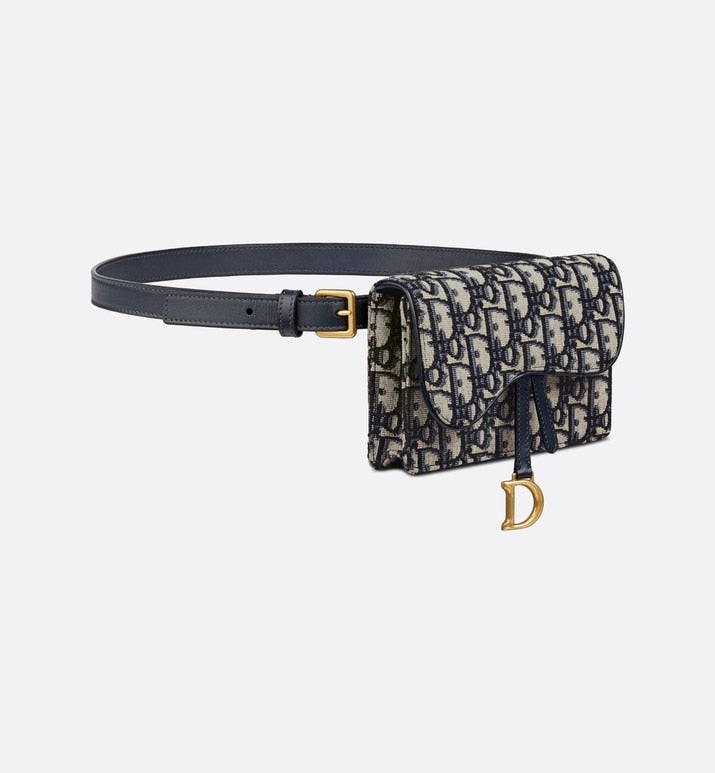 Saddle Belt Pouch • Blue Dior Oblique Jacquard