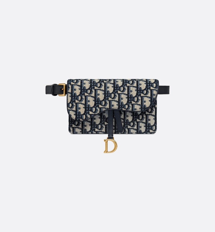 Saddle Belt Pouch • Blue Dior Oblique Jacquard