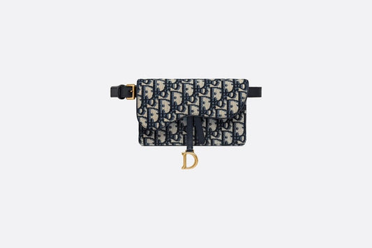 Saddle Belt Pouch • Blue Dior Oblique Jacquard