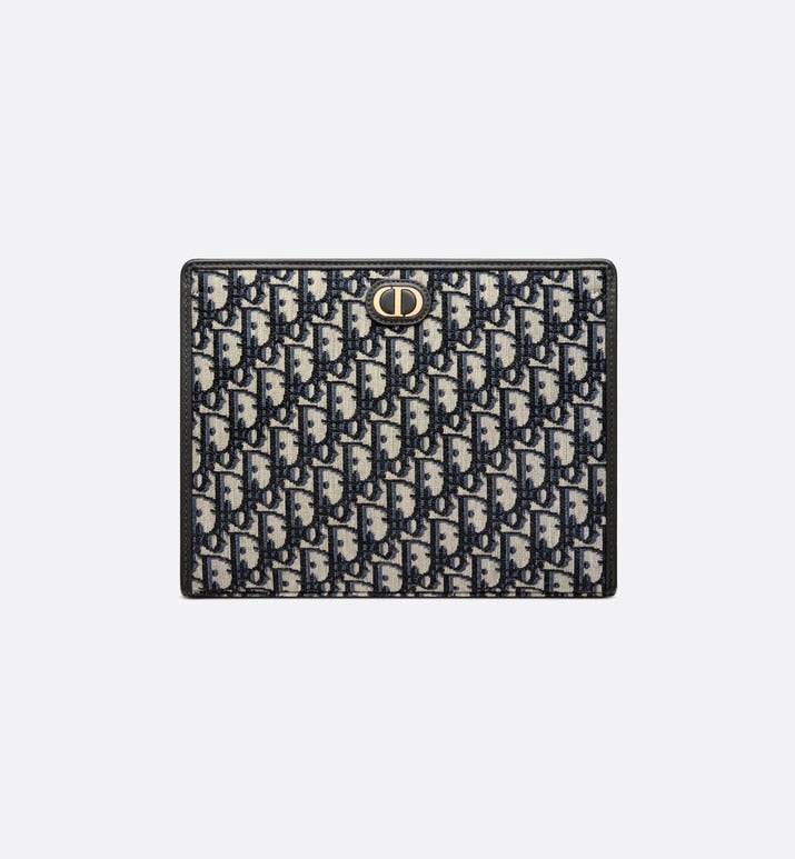 30 Montaigne Pouch • Blue Dior Oblique Jacquard