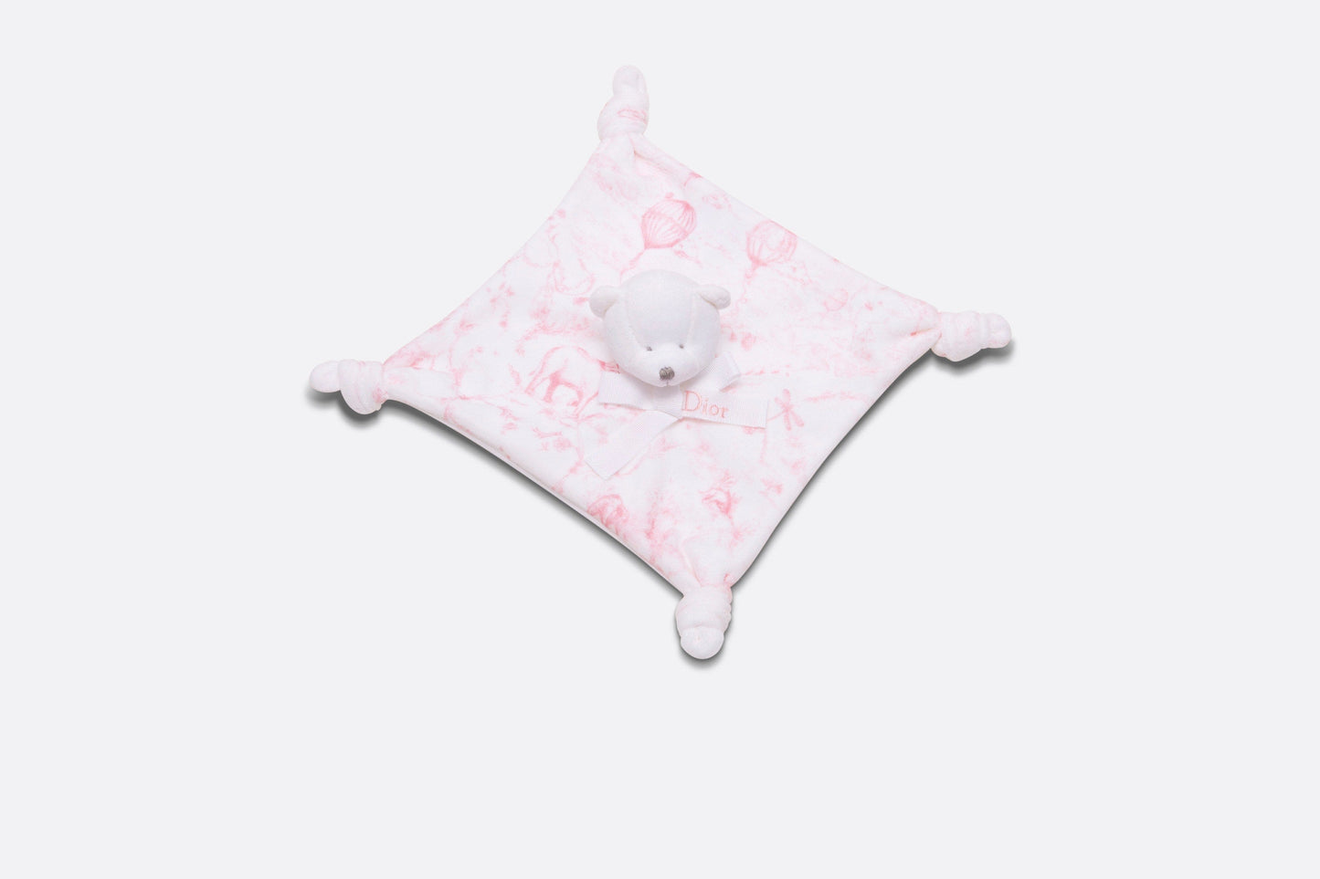 Toile de Jouy Newborn Gift Set • Pale Pink and White Muslin, Interlock and Cotton Velvet