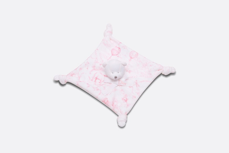 Toile de Jouy Newborn Gift Set • Pale Pink and White Muslin, Interlock and Cotton Velvet