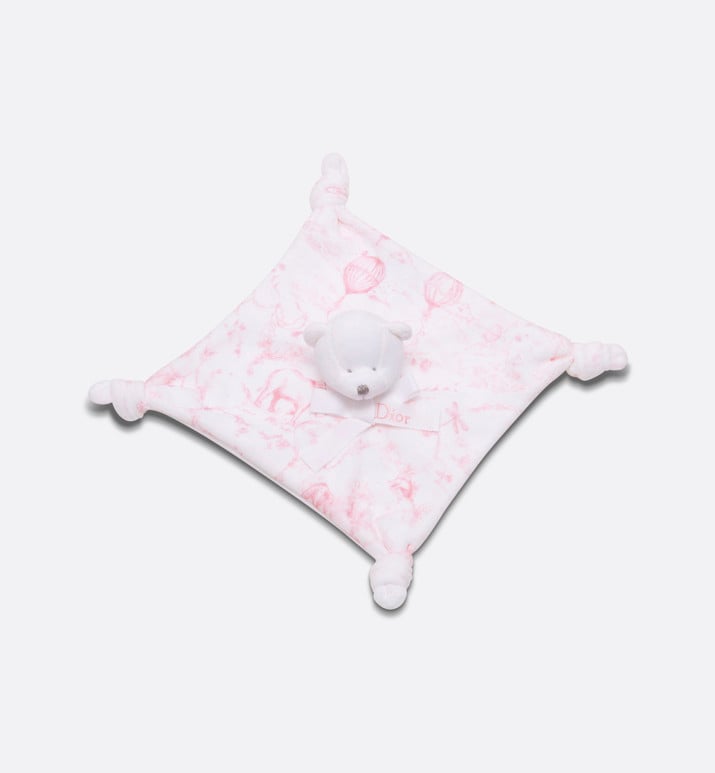 Toile de Jouy Newborn Gift Set • Pale Pink and White Muslin, Interlock and Cotton Velvet