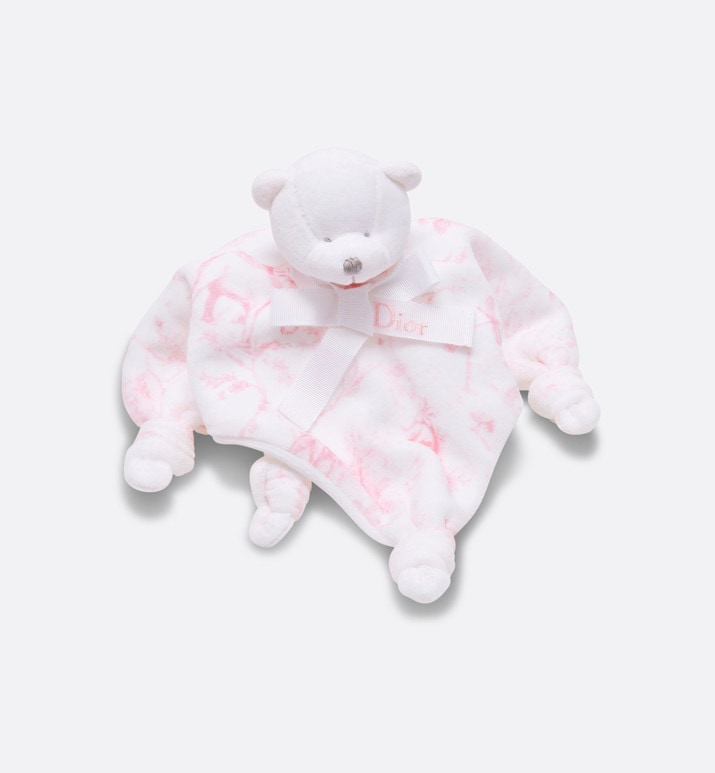 Toile de Jouy Newborn Gift Set • Pale Pink and White Muslin, Interlock and Cotton Velvet