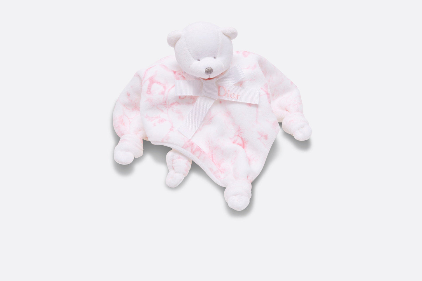 Toile de Jouy Newborn Gift Set • Pale Pink and White Muslin, Interlock and Cotton Velvet