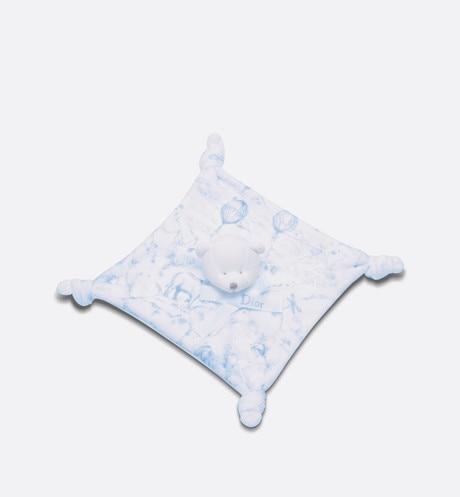 Toile de Jouy Newborn Gift Set • Sky Blue and White Muslin, Interlock and Cotton Velvet