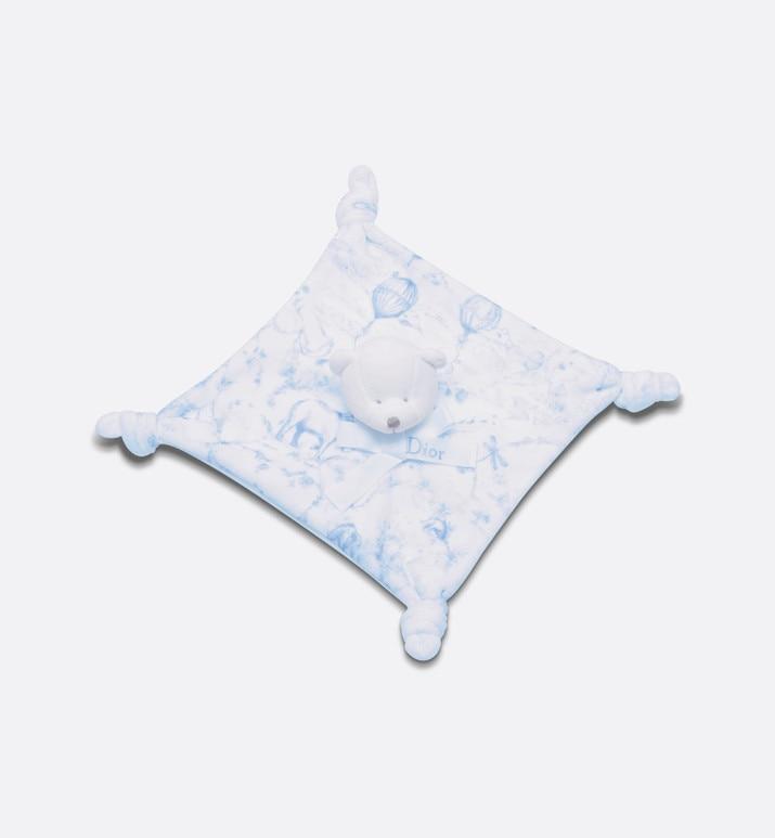 Toile de Jouy Newborn Gift Set • Sky Blue and White Muslin, Interlock and Cotton Velvet