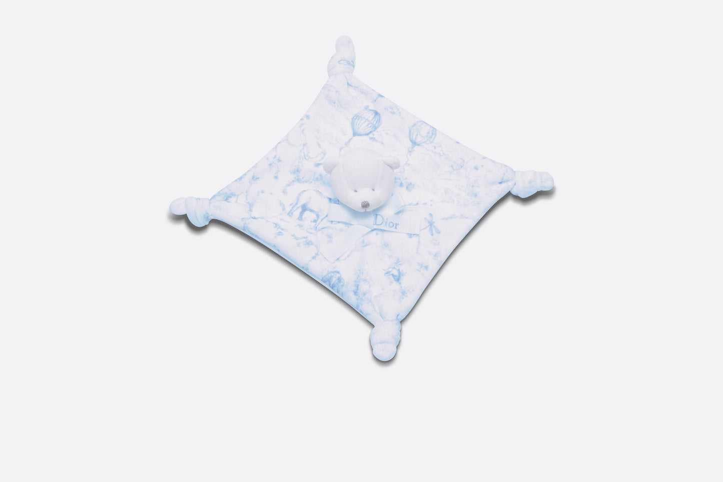 Toile de Jouy Newborn Gift Set • Sky Blue and White Muslin, Interlock and Cotton Velvet