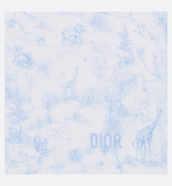 Toile de Jouy Newborn Gift Set • Sky Blue and White Muslin, Interlock and Cotton Velvet