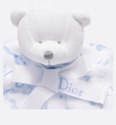 Toile de Jouy Newborn Gift Set • Sky Blue and White Muslin, Interlock and Cotton Velvet