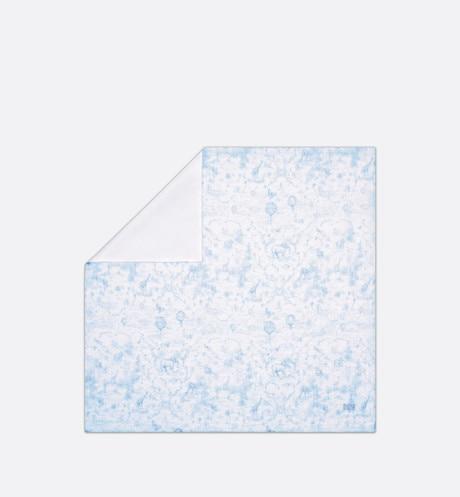 Toile de Jouy Newborn Gift Set • Sky Blue and White Muslin, Interlock and Cotton Velvet