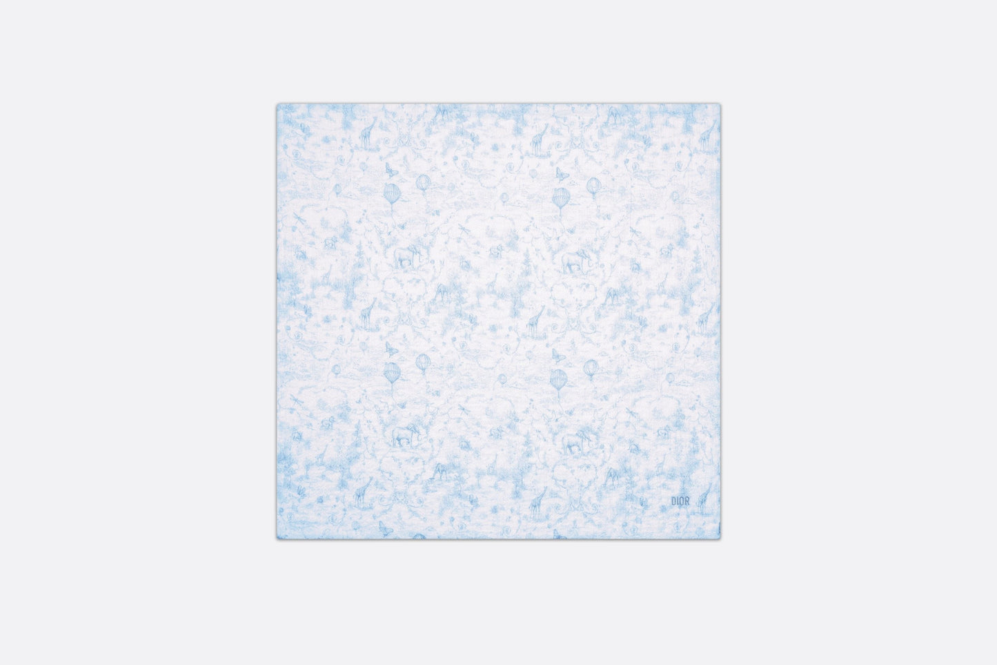 Toile de Jouy Newborn Gift Set • Sky Blue and White Muslin, Interlock and Cotton Velvet